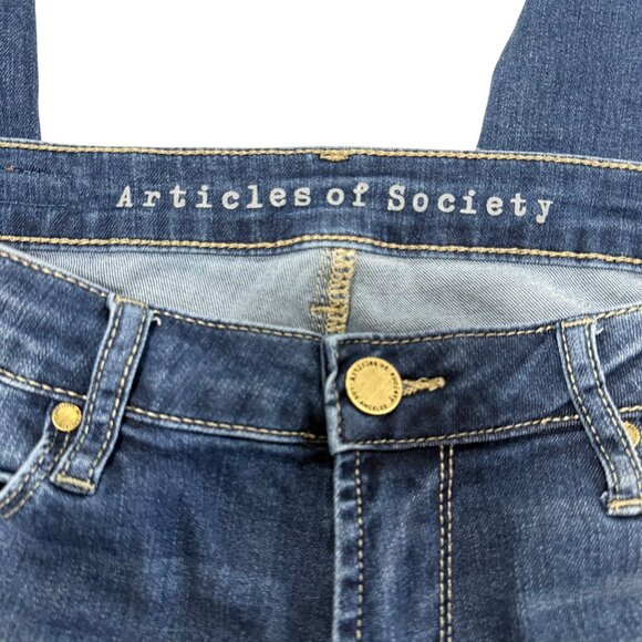 Articles of Society Carly Raw Hem Cropped Jeans in Jefferson City Wash Size 27 - Picture 5 of 10